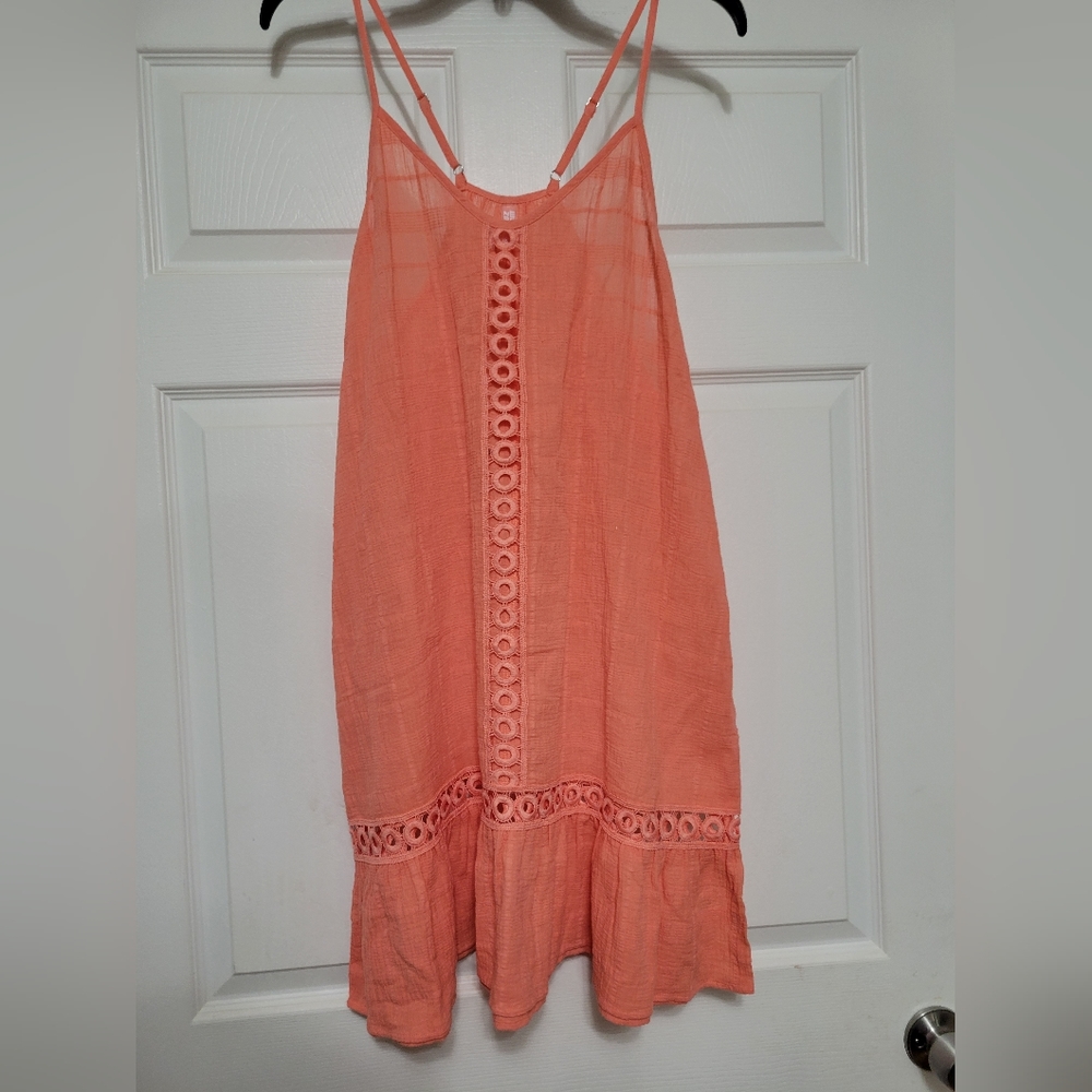 S/M ORANGE WAVE ZONE MIDI DRESS